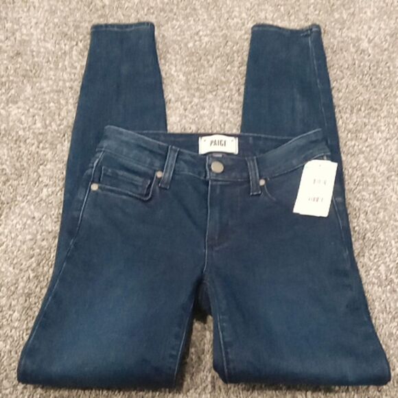 Paige Verdugo Ultra Skinny mid rise full length jeans  Marlais wash size 24 NWT - Picture 3 of 4